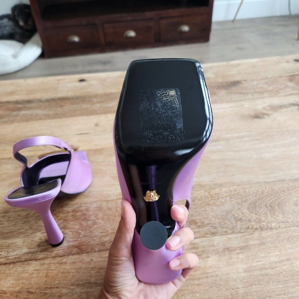 Versace Satin Slingback Sandals - Size 41 - Picture 5 of 7